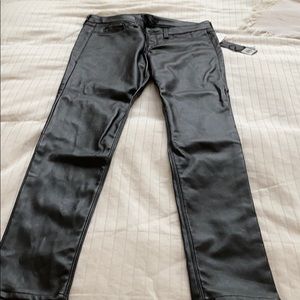 Brand new.  Women’s leather black pants.